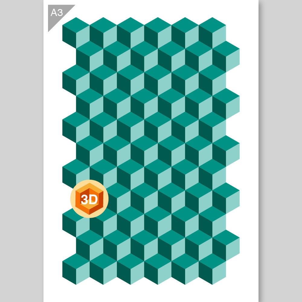 QBIX A3 3D Pattern Stencils